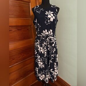 Anne Klein Sleeveless Floral Dress ~ size 10